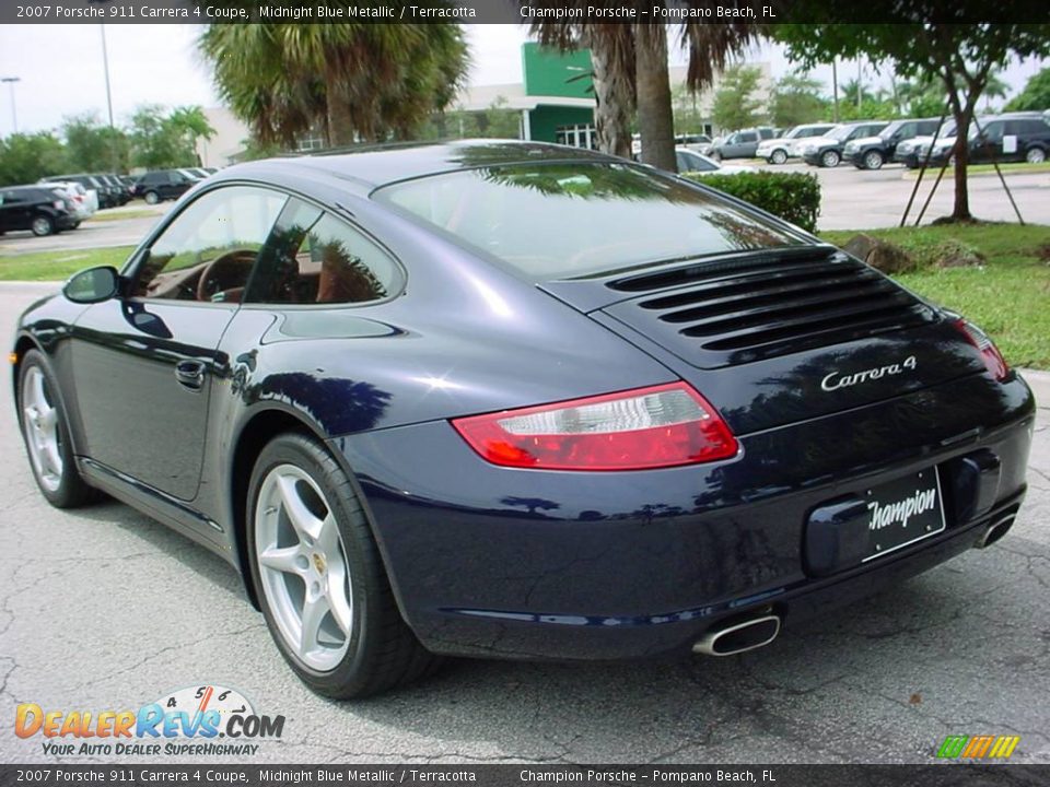 2007 Porsche 911 Carrera 4 Coupe Midnight Blue Metallic / Terracotta Photo #5