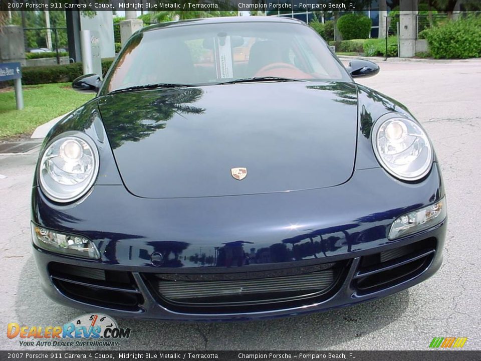 2007 Porsche 911 Carrera 4 Coupe Midnight Blue Metallic / Terracotta Photo #8