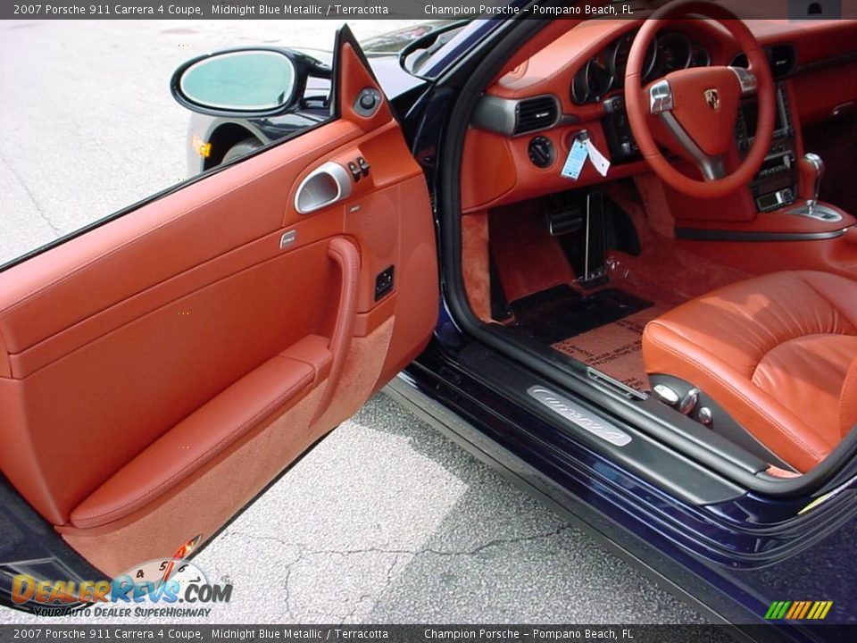 2007 Porsche 911 Carrera 4 Coupe Midnight Blue Metallic / Terracotta Photo #9