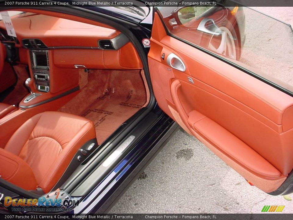 2007 Porsche 911 Carrera 4 Coupe Midnight Blue Metallic / Terracotta Photo #11