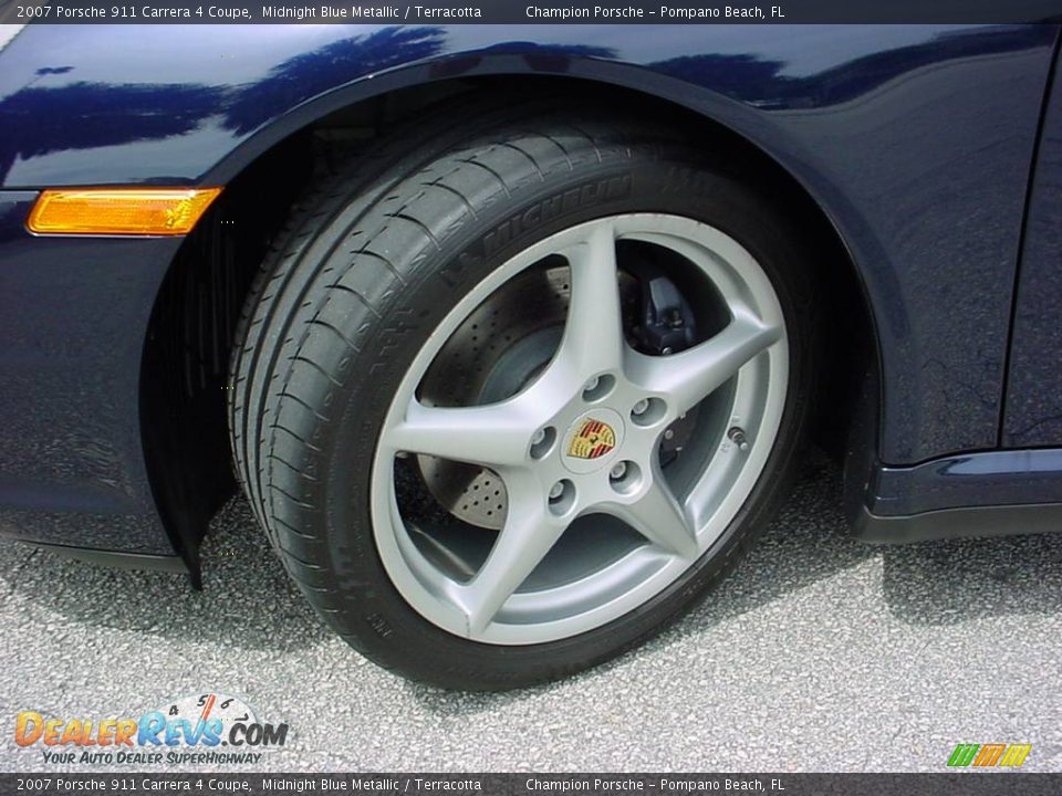 2007 Porsche 911 Carrera 4 Coupe Midnight Blue Metallic / Terracotta Photo #17