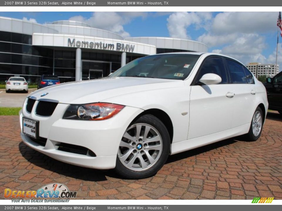 2007 BMW 3 Series 328i Sedan Alpine White / Beige Photo #1