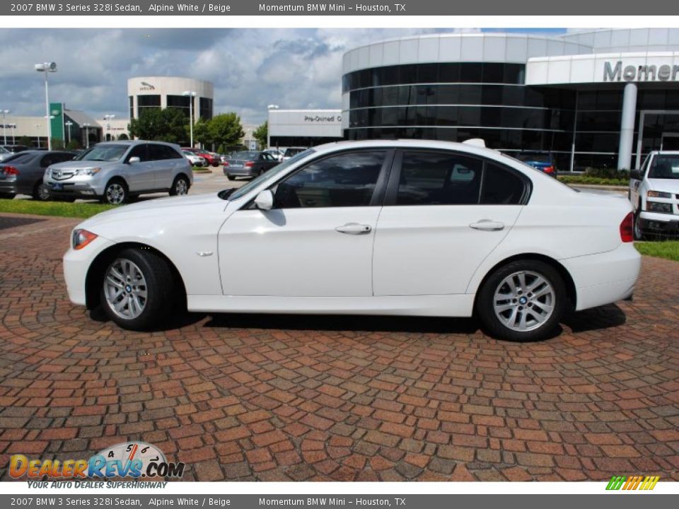 2007 BMW 3 Series 328i Sedan Alpine White / Beige Photo #2
