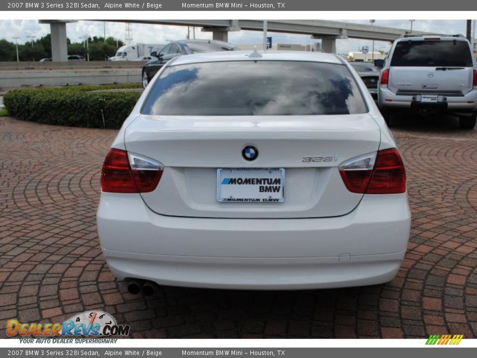 2007 BMW 3 Series 328i Sedan Alpine White / Beige Photo #4