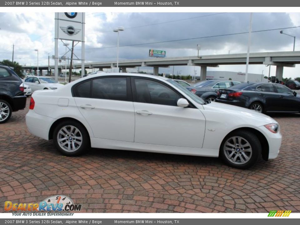 2007 BMW 3 Series 328i Sedan Alpine White / Beige Photo #6