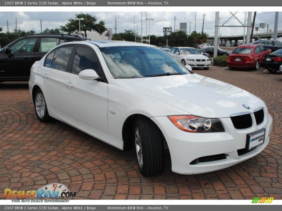 2007 BMW 3 Series 328i Sedan Alpine White / Beige Photo #7