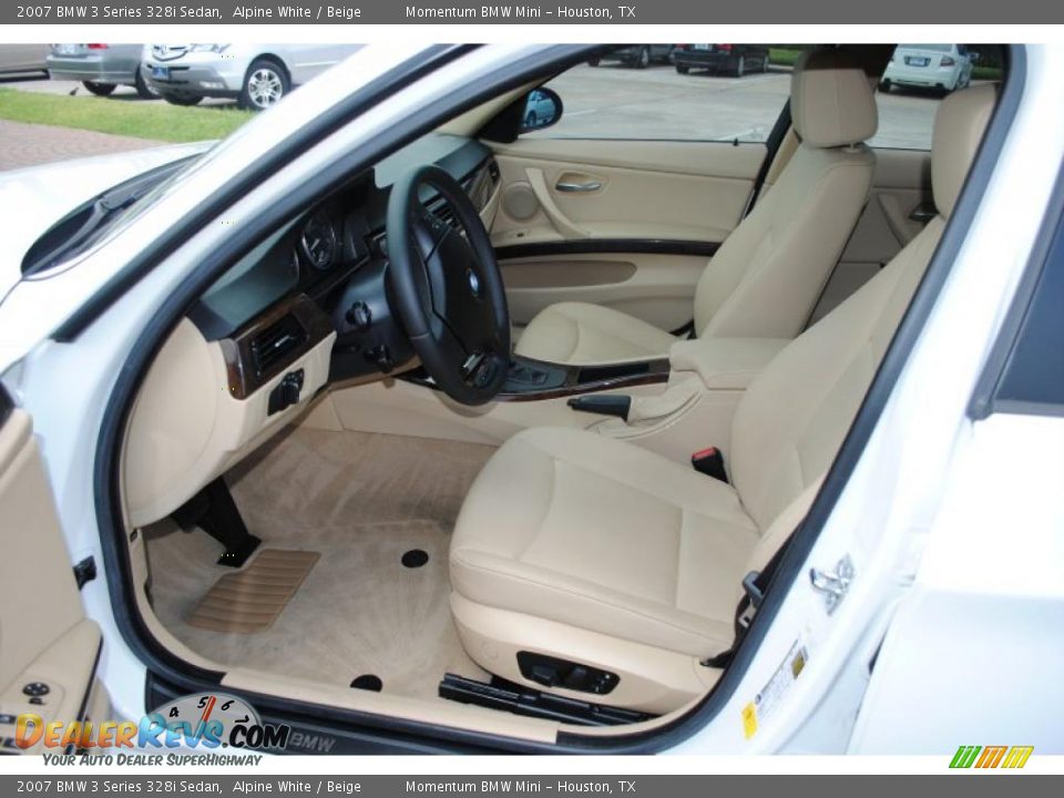 2007 BMW 3 Series 328i Sedan Alpine White / Beige Photo #13