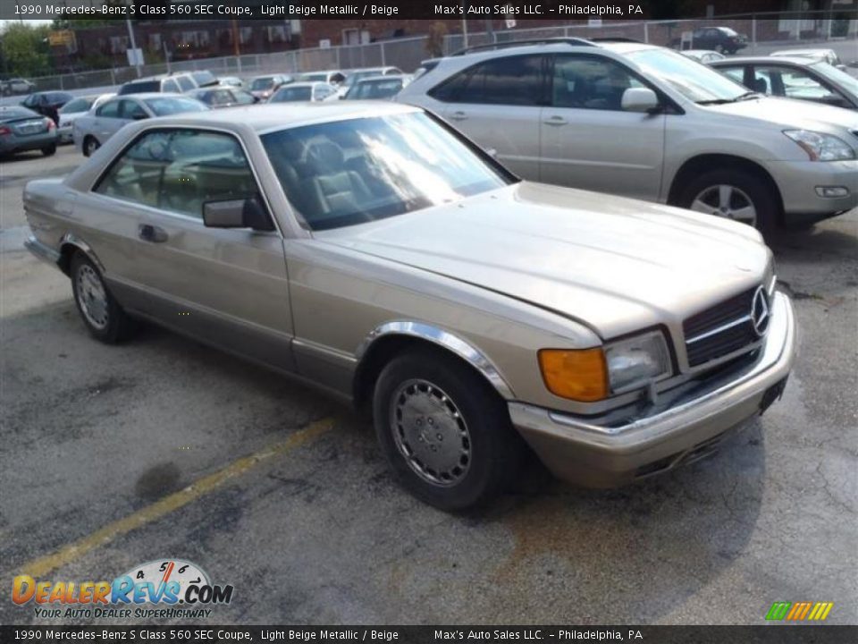 1990 Mercedes-Benz S Class 560 SEC Coupe Light Beige Metallic / Beige Photo #2