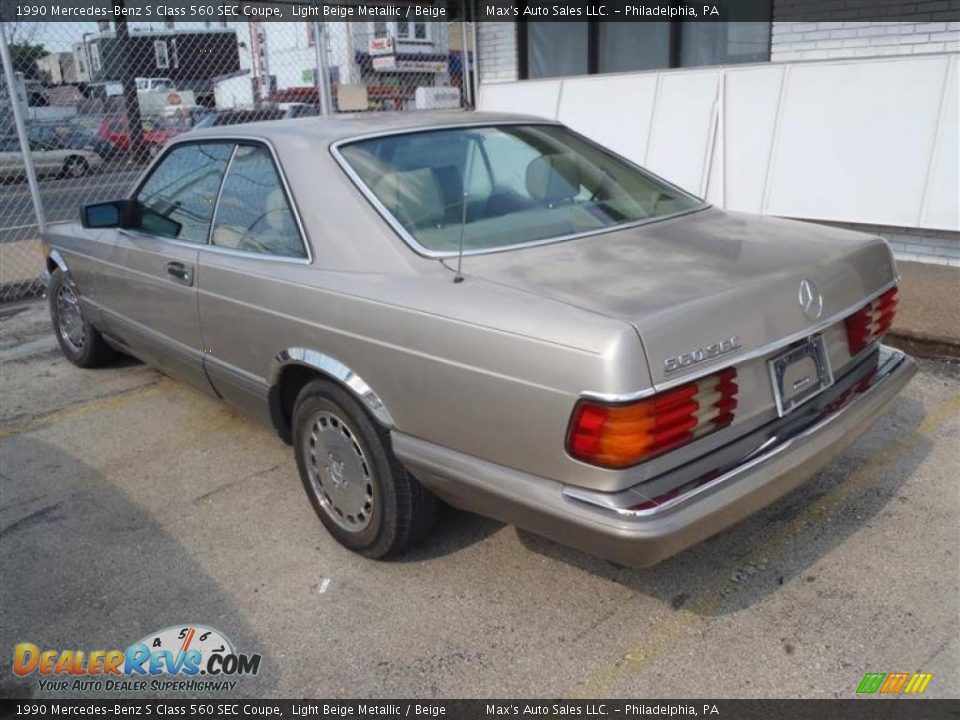 1990 Mercedes-Benz S Class 560 SEC Coupe Light Beige Metallic / Beige Photo #4