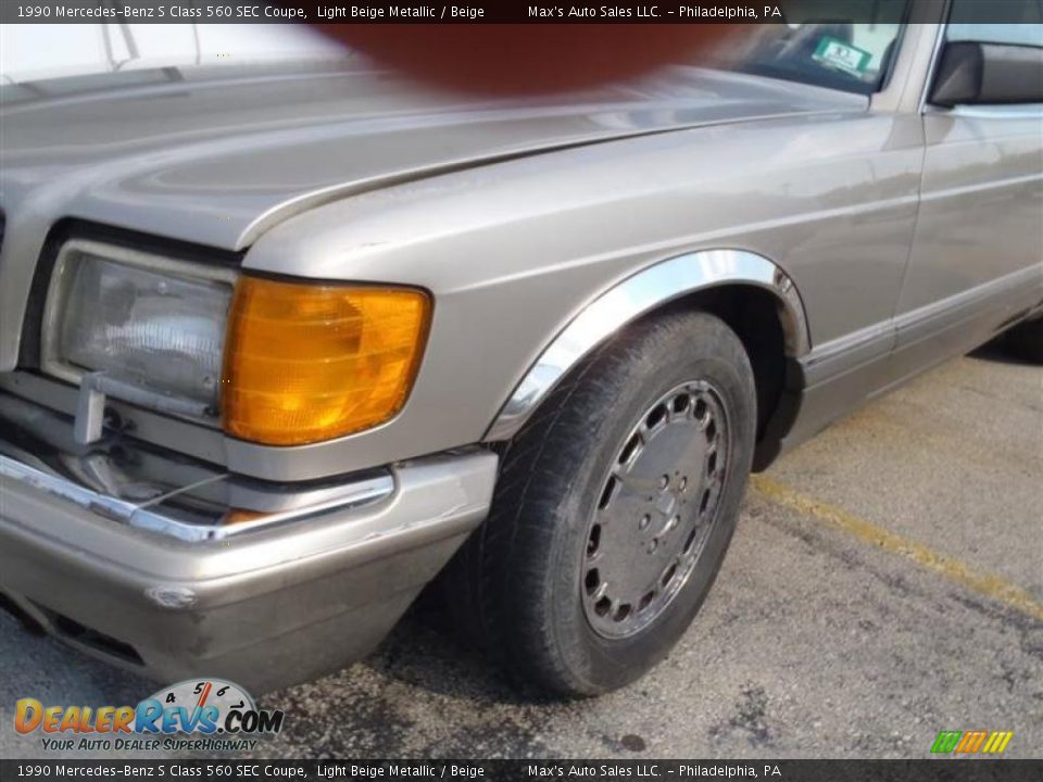 1990 Mercedes-Benz S Class 560 SEC Coupe Light Beige Metallic / Beige Photo #7