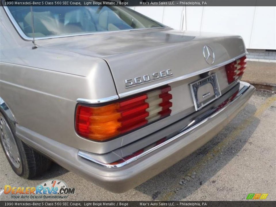 1990 Mercedes-Benz S Class 560 SEC Coupe Light Beige Metallic / Beige Photo #10