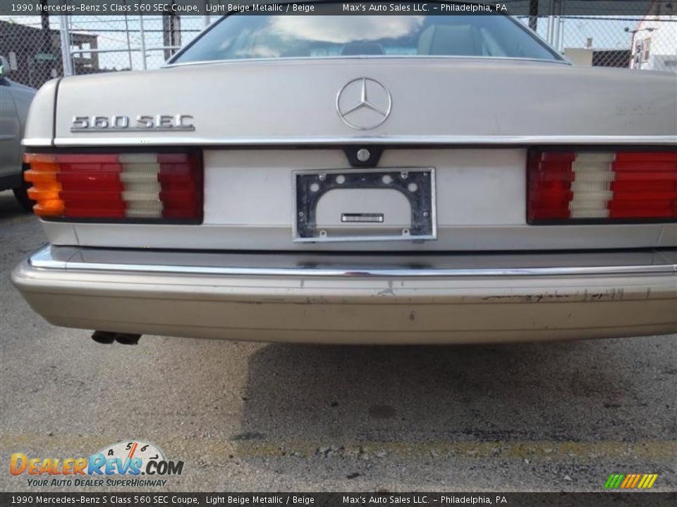 1990 Mercedes-Benz S Class 560 SEC Coupe Light Beige Metallic / Beige Photo #11