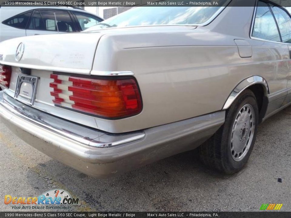 1990 Mercedes-Benz S Class 560 SEC Coupe Light Beige Metallic / Beige Photo #12
