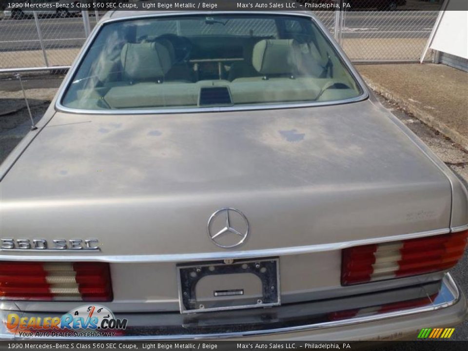 1990 Mercedes-Benz S Class 560 SEC Coupe Light Beige Metallic / Beige Photo #13