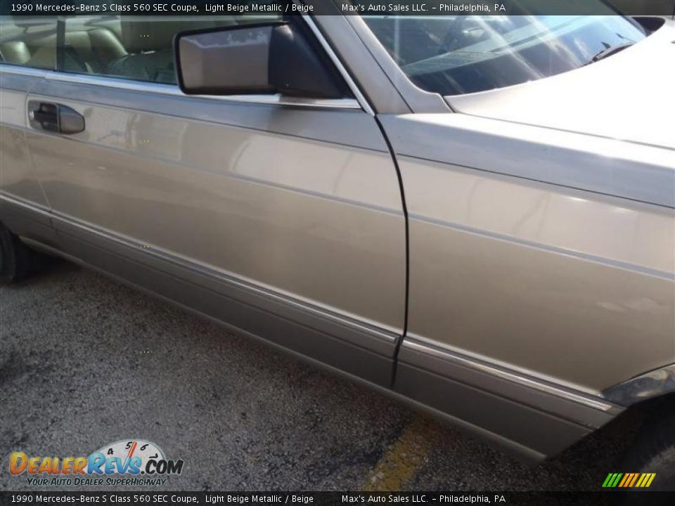 1990 Mercedes-Benz S Class 560 SEC Coupe Light Beige Metallic / Beige Photo #15