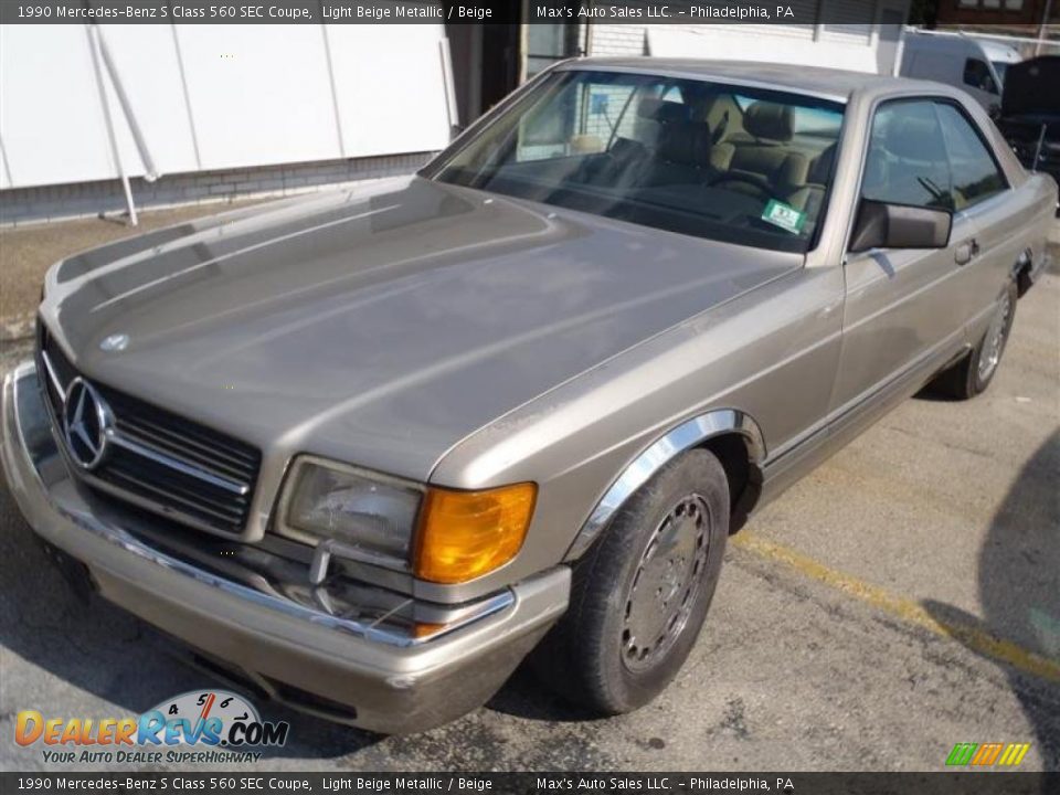 1990 Mercedes-Benz S Class 560 SEC Coupe Light Beige Metallic / Beige Photo #17