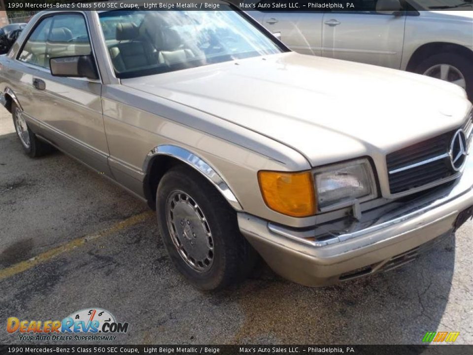 1990 Mercedes-Benz S Class 560 SEC Coupe Light Beige Metallic / Beige Photo #18