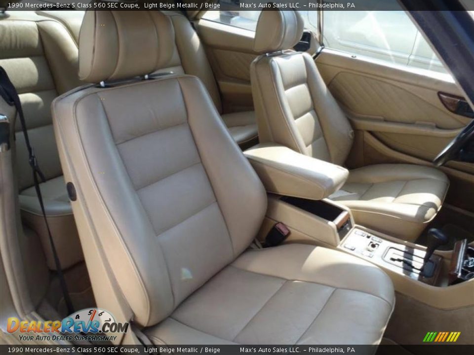 1990 Mercedes-Benz S Class 560 SEC Coupe Light Beige Metallic / Beige Photo #22