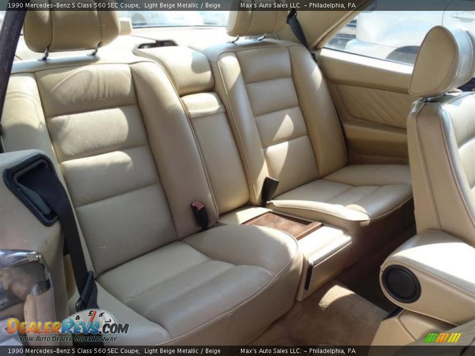 1990 Mercedes-Benz S Class 560 SEC Coupe Light Beige Metallic / Beige Photo #23