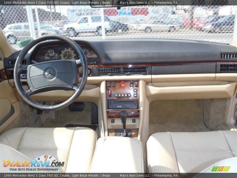 1990 Mercedes-Benz S Class 560 SEC Coupe Light Beige Metallic / Beige Photo #29