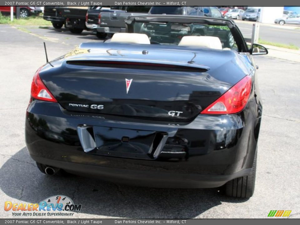 2007 Pontiac G6 GT Convertible Black / Light Taupe Photo #6