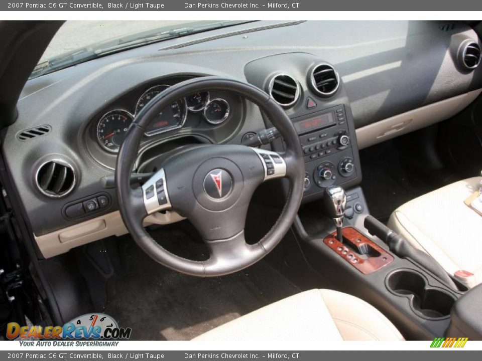 2007 Pontiac G6 GT Convertible Black / Light Taupe Photo #12