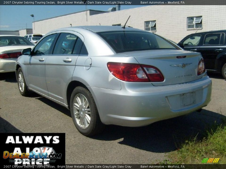 2007 Chrysler Sebring Touring Sedan Bright Silver Metallic / Dark Slate Gray/Light Slate Gray Photo #3