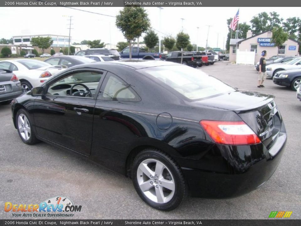 2006 Honda Civic EX Coupe Nighthawk Black Pearl / Ivory Photo #3