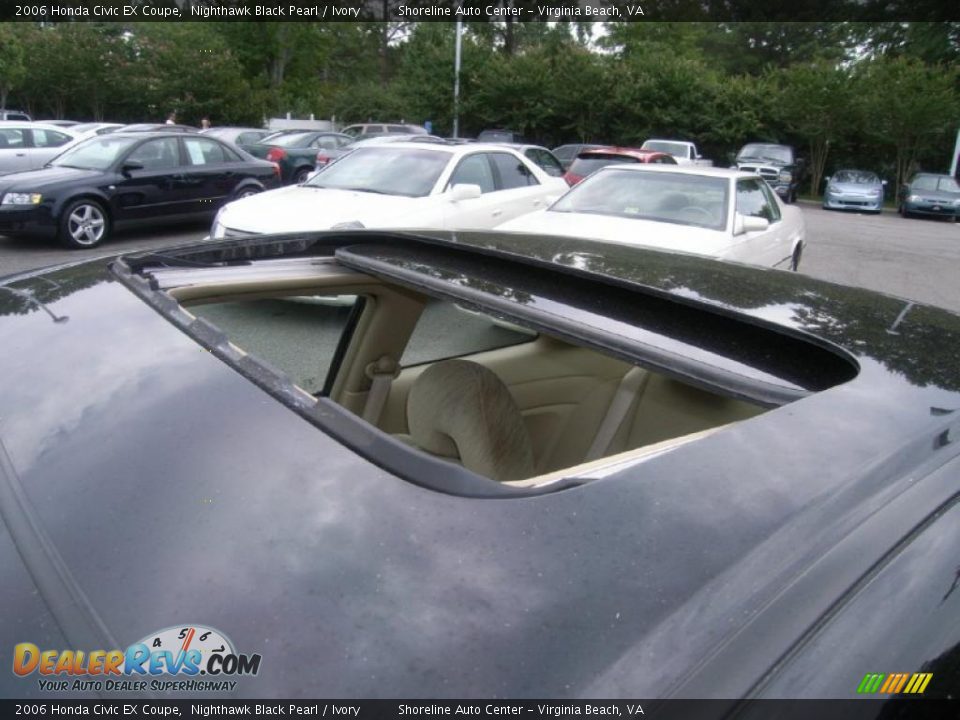 2006 Honda Civic EX Coupe Nighthawk Black Pearl / Ivory Photo #9