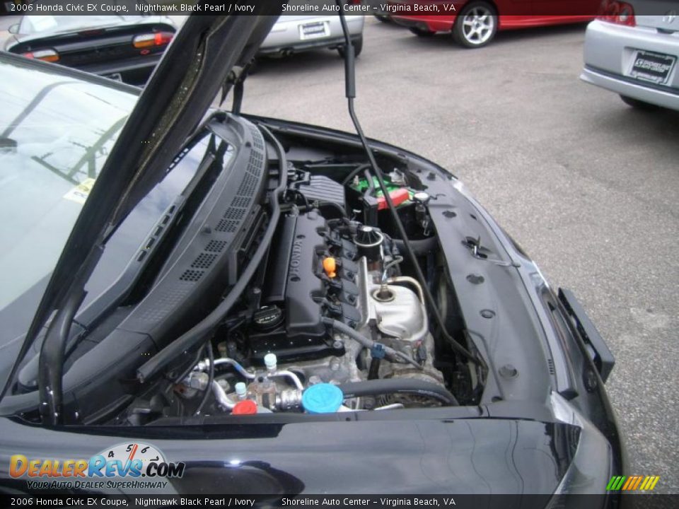 2006 Honda Civic EX Coupe Nighthawk Black Pearl / Ivory Photo #21
