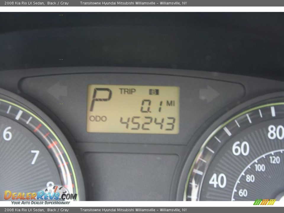 2008 Kia Rio LX Sedan Black / Gray Photo #3