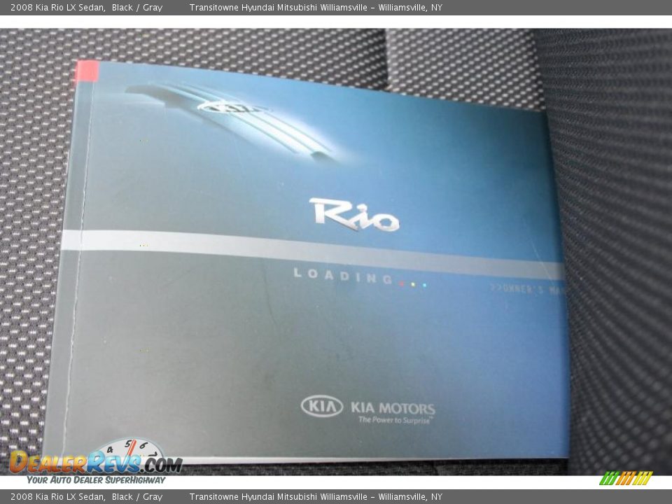 2008 Kia Rio LX Sedan Black / Gray Photo #4