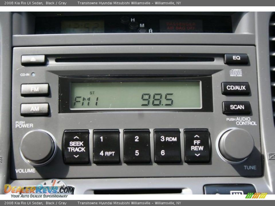 2008 Kia Rio LX Sedan Black / Gray Photo #5