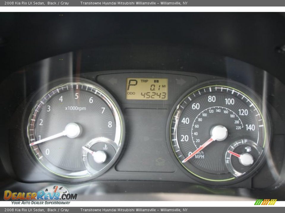 2008 Kia Rio LX Sedan Black / Gray Photo #6