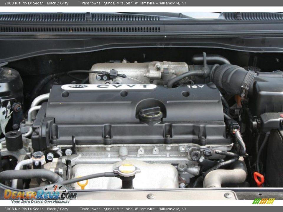 2008 Kia Rio LX Sedan Black / Gray Photo #7