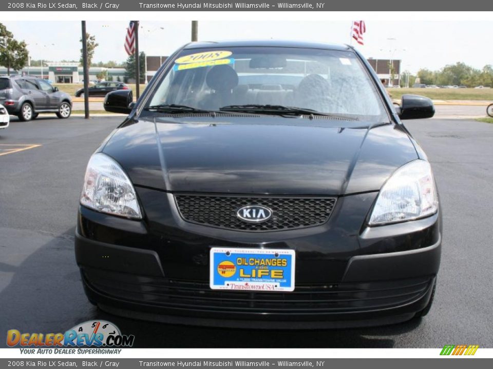 2008 Kia Rio LX Sedan Black / Gray Photo #9