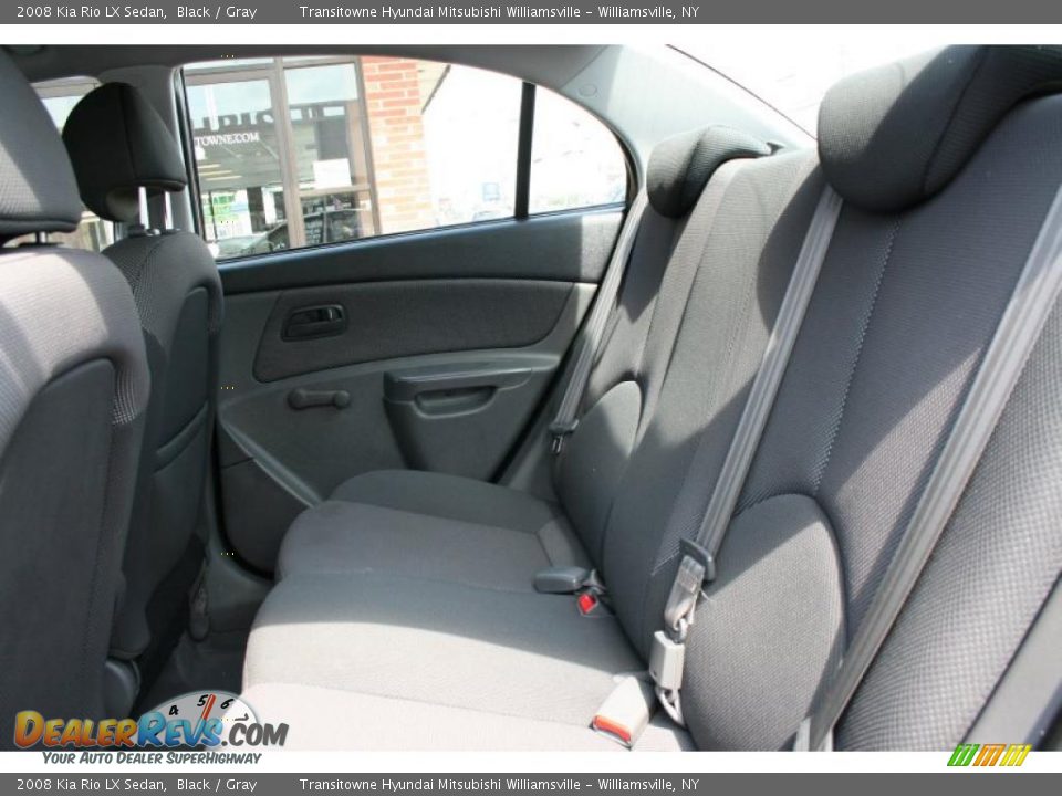 2008 Kia Rio LX Sedan Black / Gray Photo #17