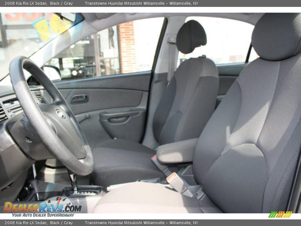 2008 Kia Rio LX Sedan Black / Gray Photo #18