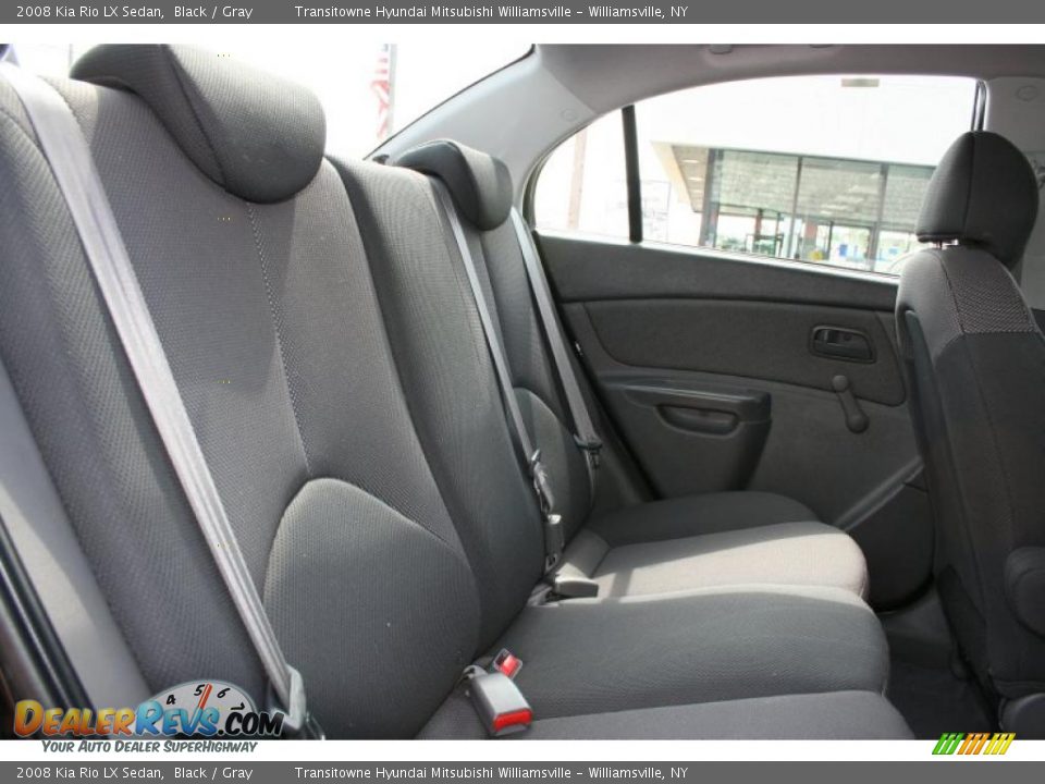 2008 Kia Rio LX Sedan Black / Gray Photo #19