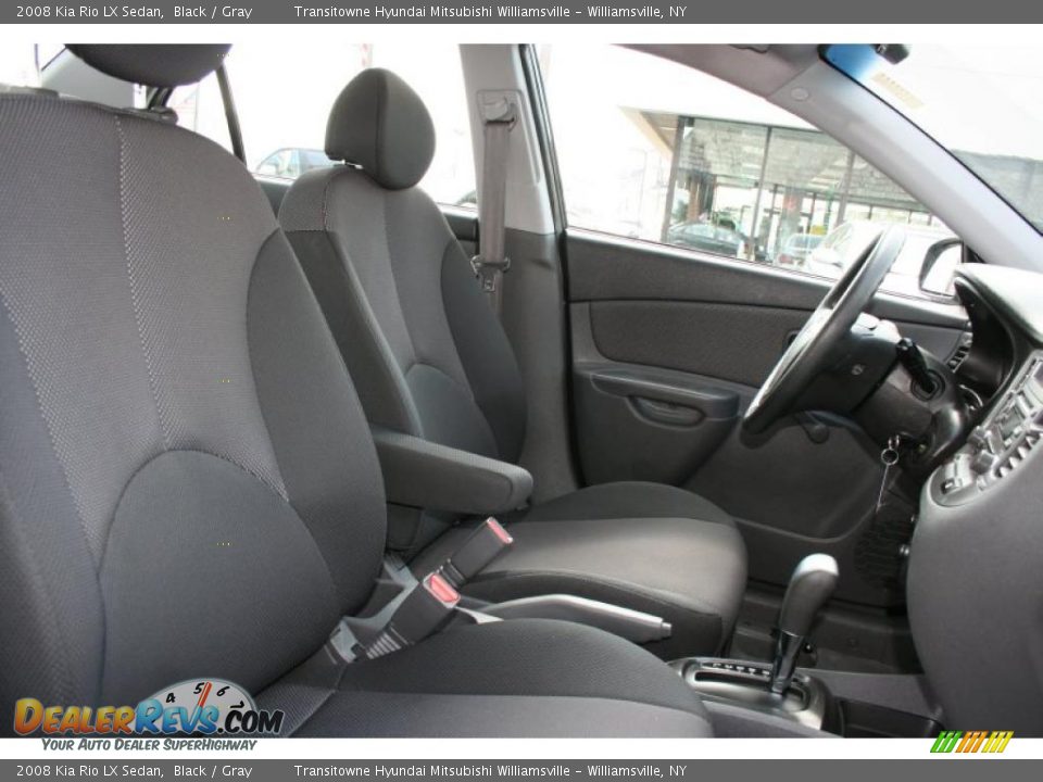 2008 Kia Rio LX Sedan Black / Gray Photo #20