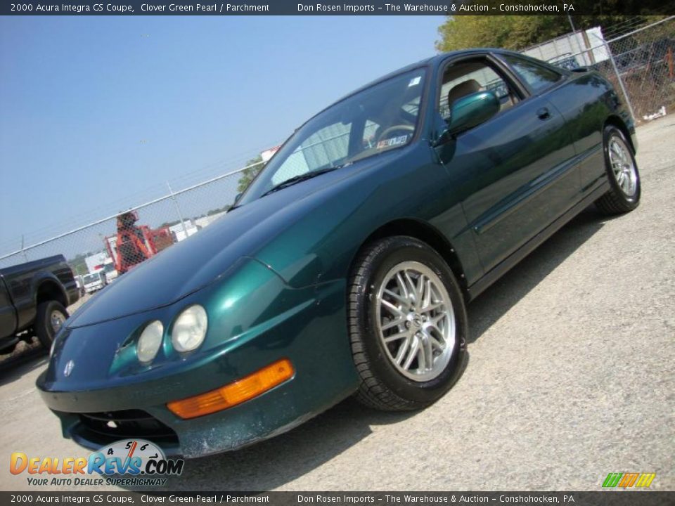 2000 Acura Integra GS Coupe Clover Green Pearl / Parchment Photo #1
