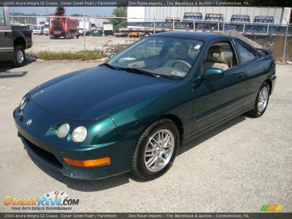 2000 Acura Integra GS Coupe Clover Green Pearl / Parchment Photo #2