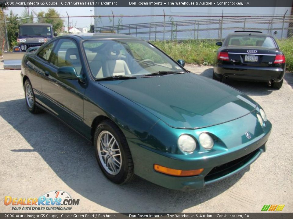 2000 Acura Integra GS Coupe Clover Green Pearl / Parchment Photo #4