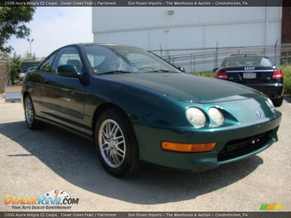 2000 Acura Integra GS Coupe Clover Green Pearl / Parchment Photo #5