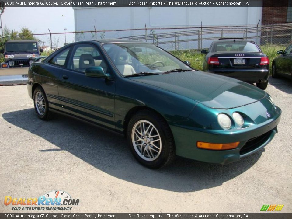 2000 Acura Integra GS Coupe Clover Green Pearl / Parchment Photo #6