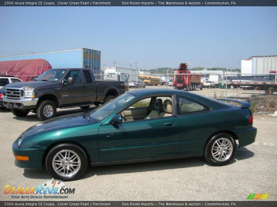 2000 Acura Integra GS Coupe Clover Green Pearl / Parchment Photo #11