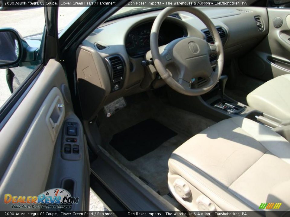2000 Acura Integra GS Coupe Clover Green Pearl / Parchment Photo #13
