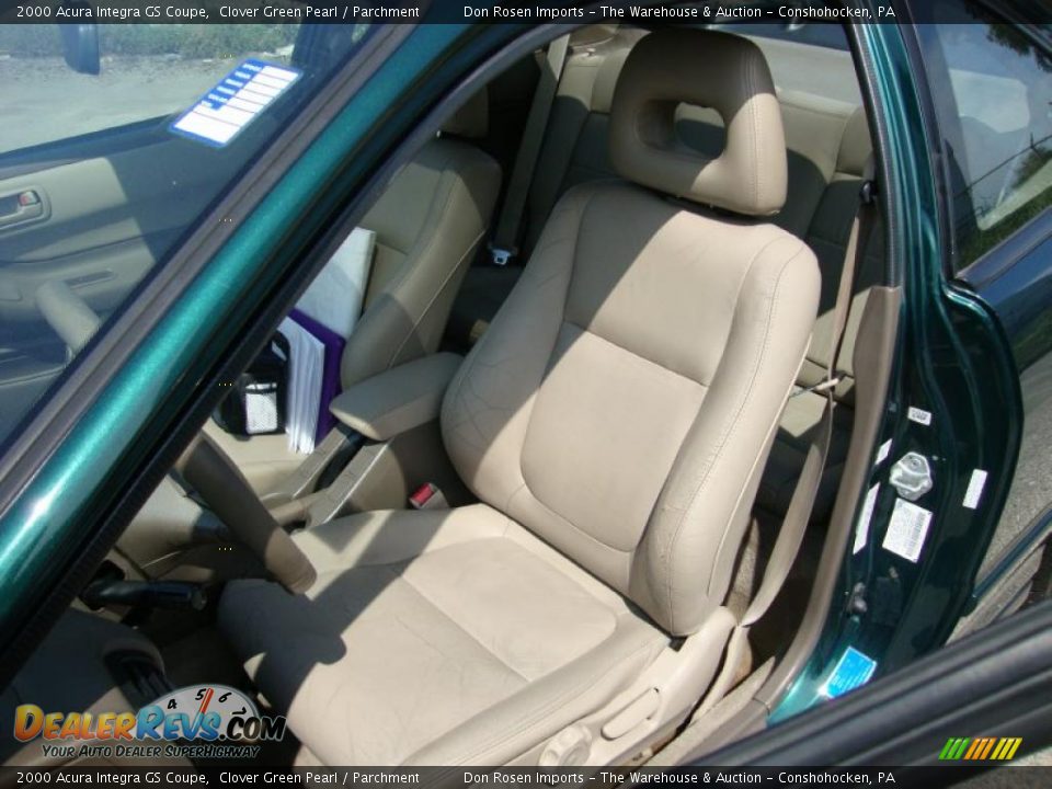 2000 Acura Integra GS Coupe Clover Green Pearl / Parchment Photo #17