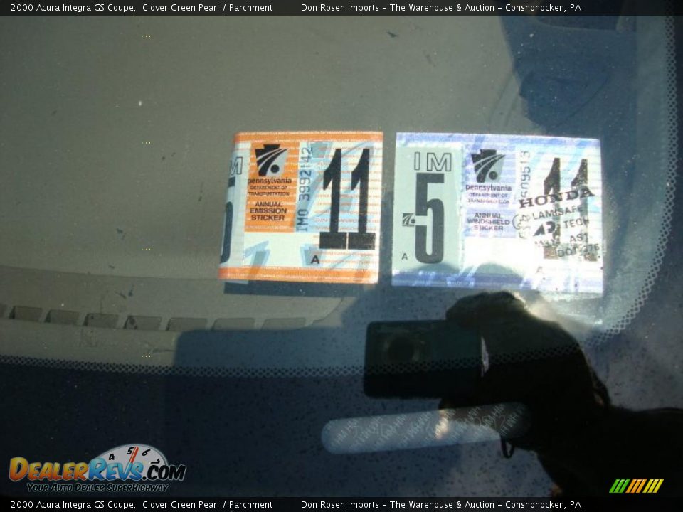 2000 Acura Integra GS Coupe Clover Green Pearl / Parchment Photo #32