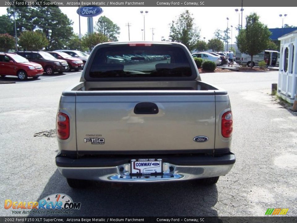 2002 Ford F150 XLT SuperCrew Arizona Beige Metallic / Medium Parchment Photo #6